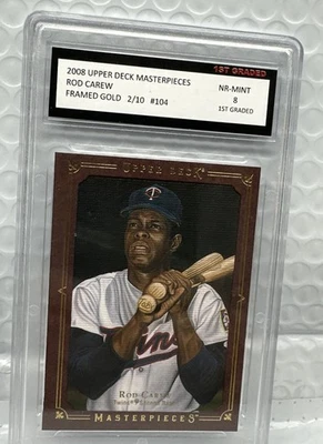 Upper Deck Masterpieces Rod Carew #104 2008. Marco dorado #2/10. Foto 1 de 2