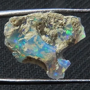 Äthiopischer Opal grob 6,35 ct natürlicher äthiopischer Feueropal grob 16x20x9 mm UT19 - Bild 1 von 7