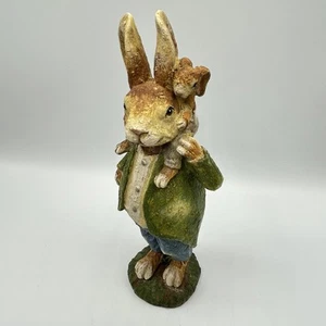 Clayre Eef Conejo de Pascua Decoración Hasenlehrer Bebé Conejo Padre Hijo - Imagen 1 de 14