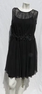 OXMO Denmark Black Stretch Mesh Lace Sequin Party JUICY Dress size S M - Picture 1 of 6