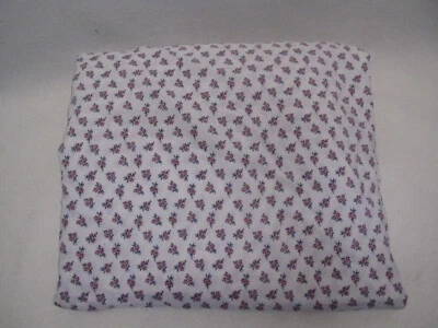 Joann Fabric~STRETCHY KNIT~Apparel Fabric~White~Floral~Spring~Bachelor's Buttons - Image 1 of 3