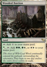 1x Wooded Bastion - Foil NM, English MTG Shadowmoor