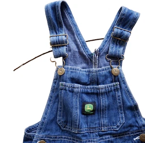 John Deere Denim Bib Overalls Dark Wash Farm Workwear Beautiful Condition! - Picture 1 of 6