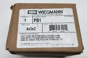 New Wiegmann Pb1 Pushbutton Enclosure 30mm 1 Hole Steel - Picture 1 of 3