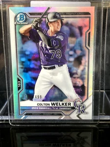 2021 Bowman - Chrome Prospects Refractor #BCP-15 Colton Welker /499 (RC) - Picture 1 of 2