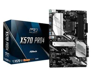 ASRock AMD X570 Motherboard ATX X570 PRO4 Socket AM4 DDR4 SATA3 PCIE4 M.2 - Picture 1 of 3