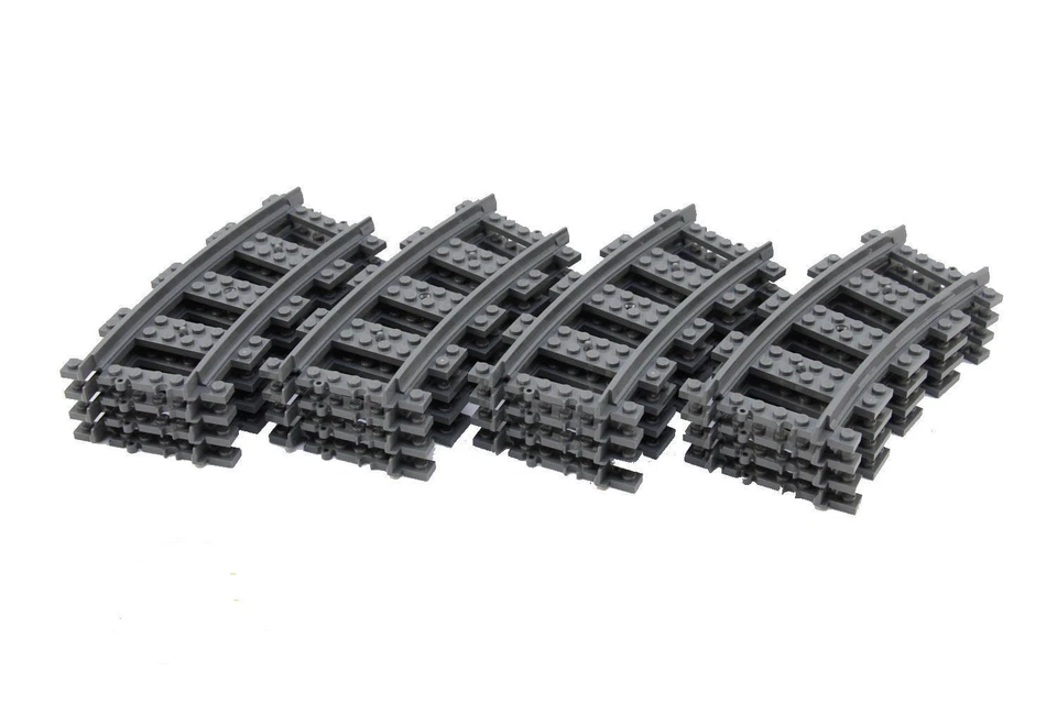 Lego 16 Curved RC Train Track / Tracks Curve City Creator Genuine Authentic - Image 1 of 1