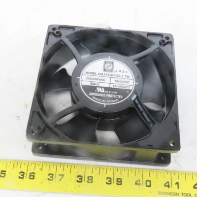 Ventiladores Orion OA119AP-22-1 TB AC 120 x 120 x 38 mm 230 VCA 15W 3000 RPM 16/14W Foto 1 de 4