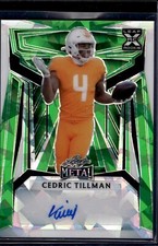 2023 Leaf Metal Draft Football Cedric Tillman AUTO #1/3 signed