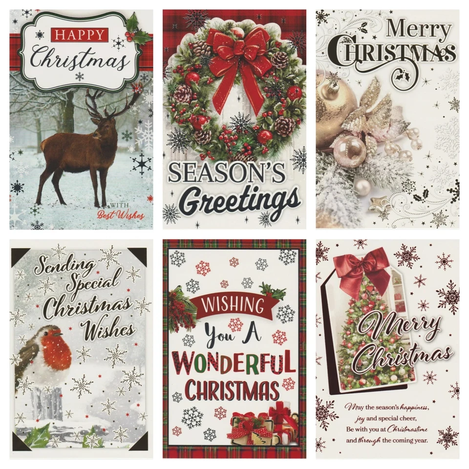 SILVERLINE *8 Open Christmas Card ~ Something For Everyone ~ Various Designs