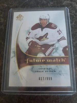 2009-10 Sp Authentic Future Watch Rookie Shaun Heshka 617/999 RC Card# 179 - Image 1 of 2
