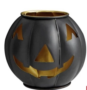 NWT Pottery Barn Jack O Lantern Small Pumpkin Candle Holder HALLOWEEN FALL - Picture 1 of 3