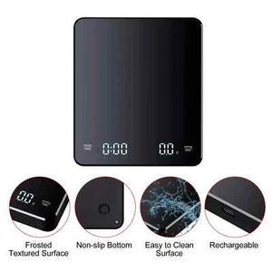 Digital Coffee Scale with Timer and LED Display High Precision Espresso Weigh - Picture 1 of 13
