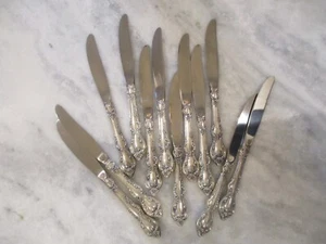 TOWLE STERLING SILVER KNIVES (12) SPANISH PROVINCIAL 1967 - 8-7/8" -NO MONO-835g - Picture 1 of 18
