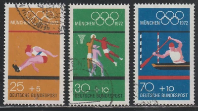 Germany 1972 SC# B490a, B490b, B490d - 20th Olympic Games, Munich - Used # 596 - Image 1 of 2