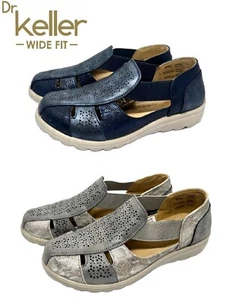 Womens Keller Wide E Fit Sandals Ladies Low Wedge Summer Dress Shoes Size - Picture 1 of 3