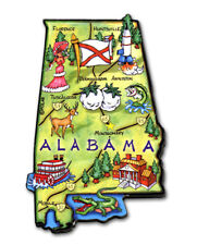 Alabama Artwood State Magnet Souvenir by Classic Magnets