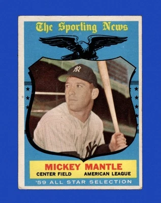 1959 Topps Set-Break #564 Mickey Mantle como en muy buen estado-en muy buen estado (arrugue) *GMCARDS* Foto 1 de 2