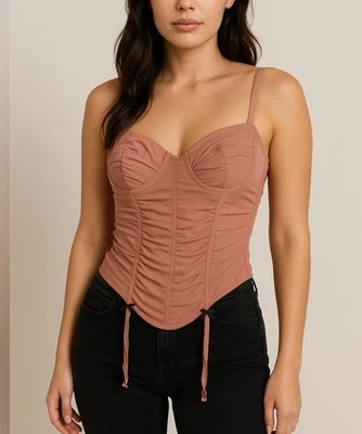 Cinturón liguero Donna L’oren Dusty Rose Pink Bustier etiqueta dorada 34 C perfecto Foto 1 de 4