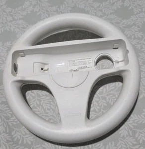 OEM Official Nintendo Wii Racing Steering Wheel White RVL-024 Mario Kart - Picture 1 of 2