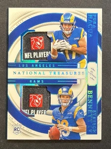 2023 National Treasures Puka Nacua Stetson Platinum 1/1 NFL Shield Rookie RC - Picture 1 of 2