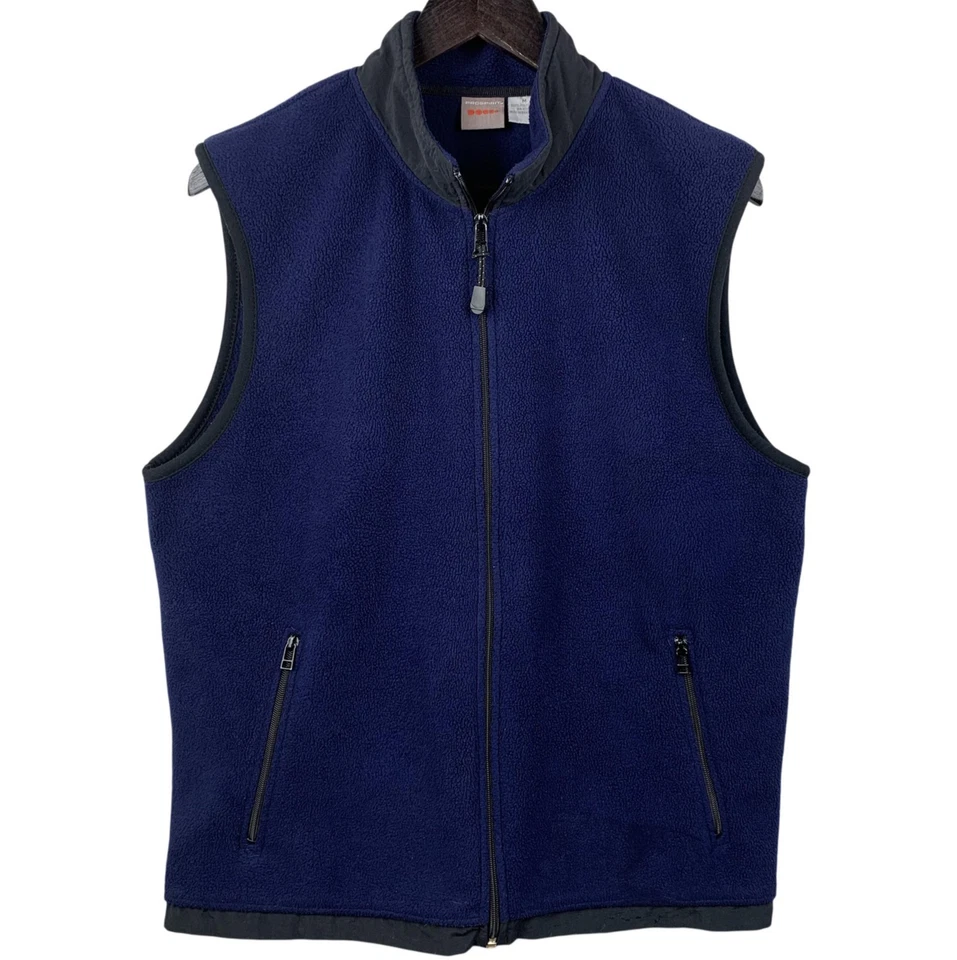 Chaleco ProSpirit Para Hombres Medio Azul Polar Bolsillos con Cremallera Completa Exterior Capas Atleta Foto 1 de 4