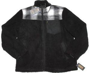 Pendleton Livingston Faux Shearling Fleece Full Zip Jacket Black Size L NWT - Picture 1 of 6