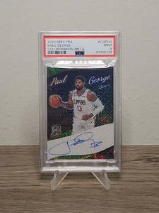 2022 Spectra Paul George Colorgraphs Meta Oncard Auto /25 Psa 9 Pop 1 None Higher - Bild 1 von 3