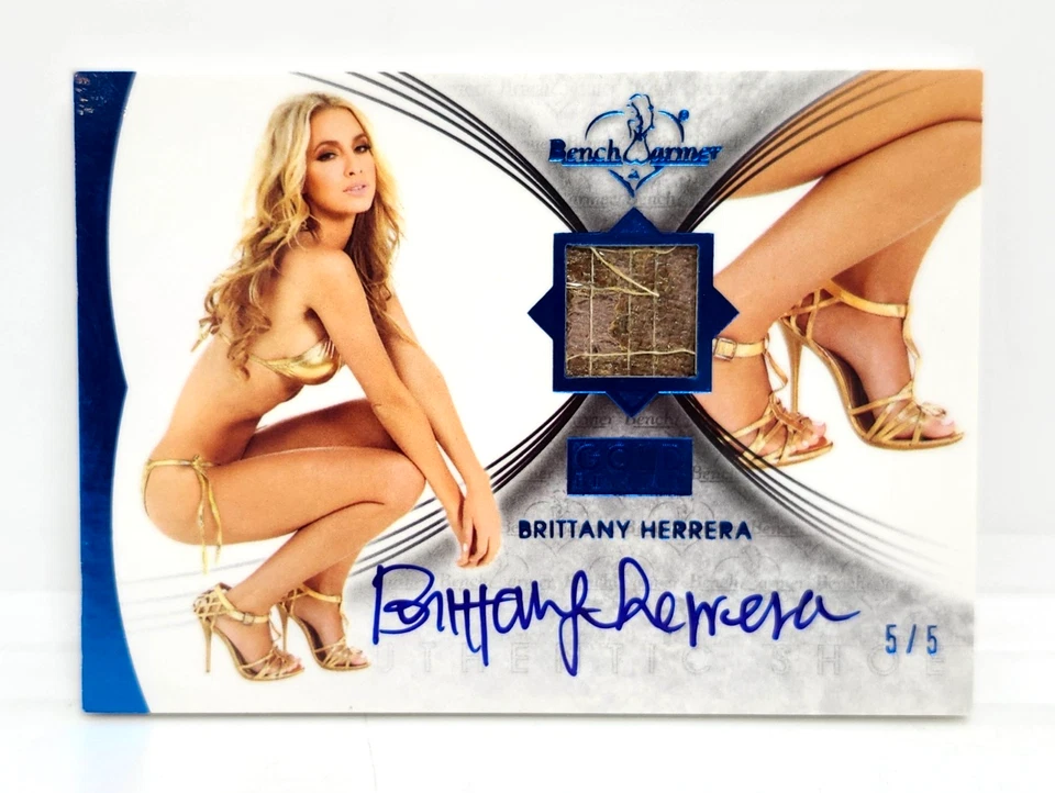 BRITTANY HERRERA 5/5 AUTO SHOE RELIC **GOLD EDITION** 2013 BENCH WARMER - Image 1 of 2