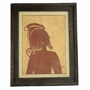 Georges Le Poitevin Rupestres Tassili Sahara Original Gemälde ca 1950 Krieger - Bild 1 von 24