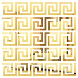 100Pcs Gold Mirror Stickers Wall Stickers Removable Peel and Stick Backsplash fo - Picture 1 of 7