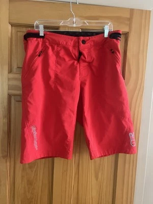MENS TROY LEE DESIGNS RED SKYLINE ACTIVE SHORTS MOTO BMX RIDING BIKING 36 - Image 1 of 2