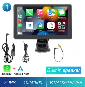 Schermo Touch Wireless 7" con Apple CarPlay e Android Auto Lettore video multime - Imagen 1 de 7