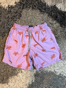 Vilebrequin Swim Trunks | L | Sea Animal Print | Purple Red | Luxury | Read | - Picture 1 of 9