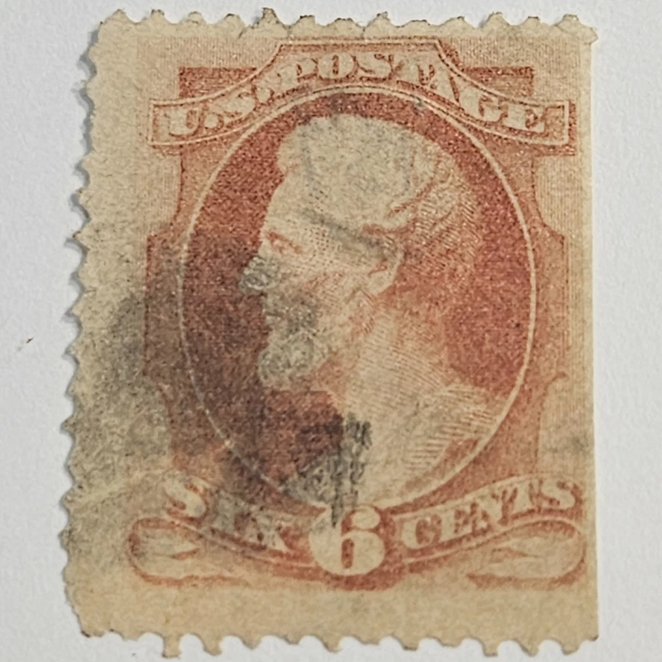 US Stamp Sc 159, 6c Lincoln, Used F/VF CV$18.00 (509A) - Image 1 of 1