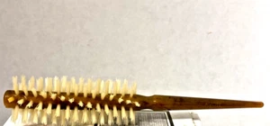 Vintage AVON Blow Dry Round Spiral Nylon Bristle Butterscotch Curling Brush. - Picture 1 of 5