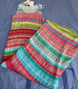 Womens EAST Lifestyle Flamingo Long Pleated Stretch Dress - Size S RRP £ 149.00 - Picture 1 of 5