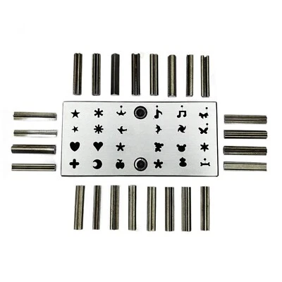 Multi Shape Disc Cutter Set of 24 Punches - 6mm to 8mm - Jewelry Dies - Image 1 of 3