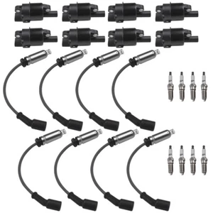 8x Ignition Coil+Spark Plug+Wire Set For 14-19 Chevy Silverado 1500 V8 5.3L 6.2L - Picture 1 of 10