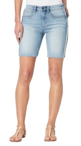 NWT Skinny Girl Jeans Brisbane Long Short Size 29/8 Side Stripe Detail NEW - Picture 1 of 11
