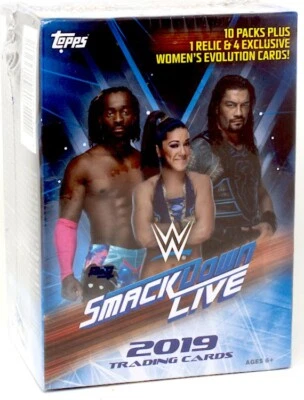 2019 TOPPS WWE SMACKDOWN BLASTER BOX BLOWOUT CARDS - Image 1 of 2