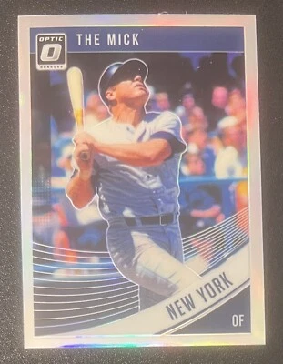 Mickey Mantle 2018 Donruss Optic Silver Prizm apodo variación The Mick #165 Foto 1 de 2