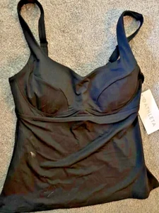 Womens  ATHLETA Bondi Bra Cup Tankini Swim Top Black Size 34 B/C NWT - Picture 1 of 6