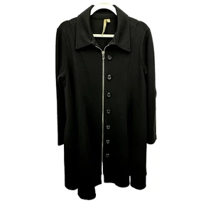 Comfy USA Womens Swing Jacket Full Zip Size Large Black - Picture 1 of 9