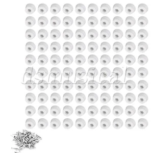 Soft Round Self-Adhesive Bumpers Pads Rubber Feet 25x20x13mm Set of 100 White - Picture 1 of 7