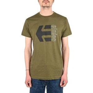 Etnies Corp Combo S/S T-Shirt - Dark Green - Picture 1 of 5