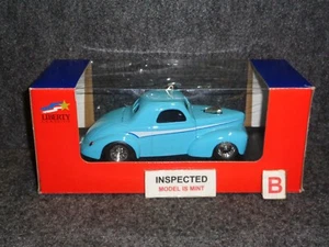 SKY BLUE UNBRANDED 1941 WILLYS COUPE STREET ROD LIBERTY CLASSICS DIECAST CAR - Picture 1 of 6