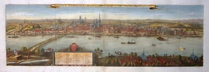RHEINLAND-PFALZ MAINZ MERIAN PANORAMAANSICHT LEGENDE WAPPEN RHEIN KOLORIERT 1638 - Picture 1 of 4
