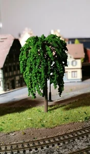 3 Dark Green Willow Trees, 100 mm Tall - Picture 1 of 12