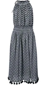 $1795 ALTUZARRA VIVIENNE Black White HALTER Midi Dress EUR 44 - Picture 1 of 8
